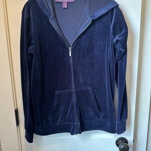 Navy Blue Zip-Up Hoodie